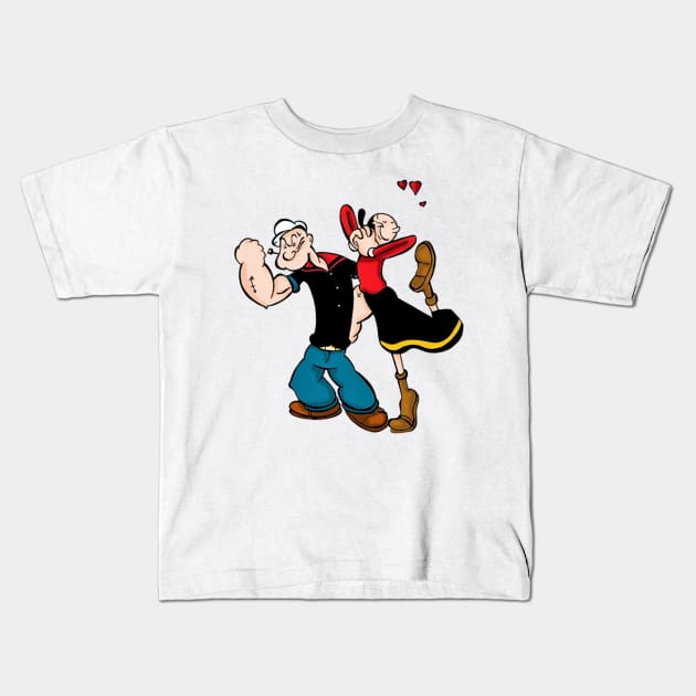 popeye Kids T-Shirt by randycathryn